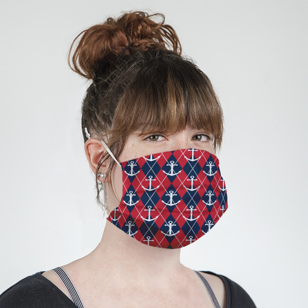 Anchors & Argyle Mask - Quarter View on Girl