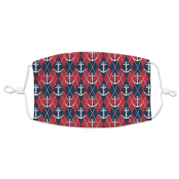 Custom Anchors & Argyle Adult Cloth Face Mask - XLarge