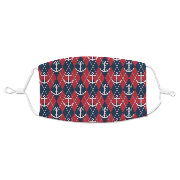 Custom Anchors & Argyle Adult Cloth Face Mask - Standard