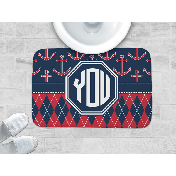 Anchors & Argyle Memory Foam Bath Mat - LIFESTYLE 34x21