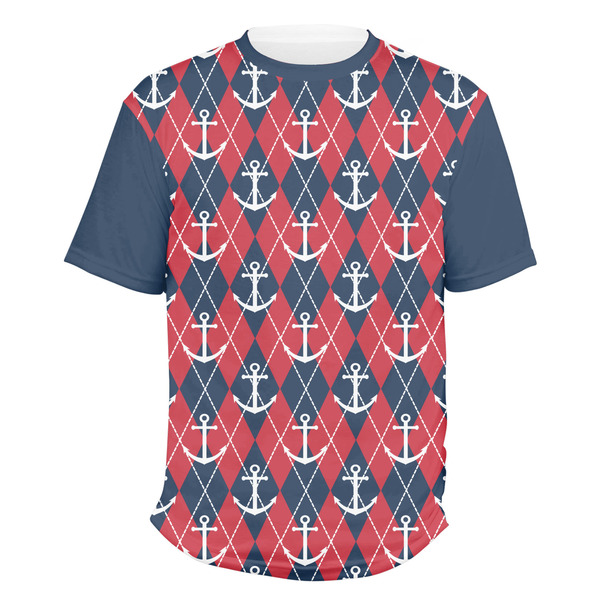Custom Anchors & Argyle Men's Crew T-Shirt - 2X Large