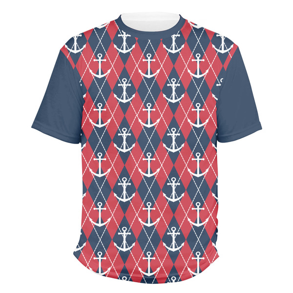Custom Anchors & Argyle Men's Crew T-Shirt - 2X Large
