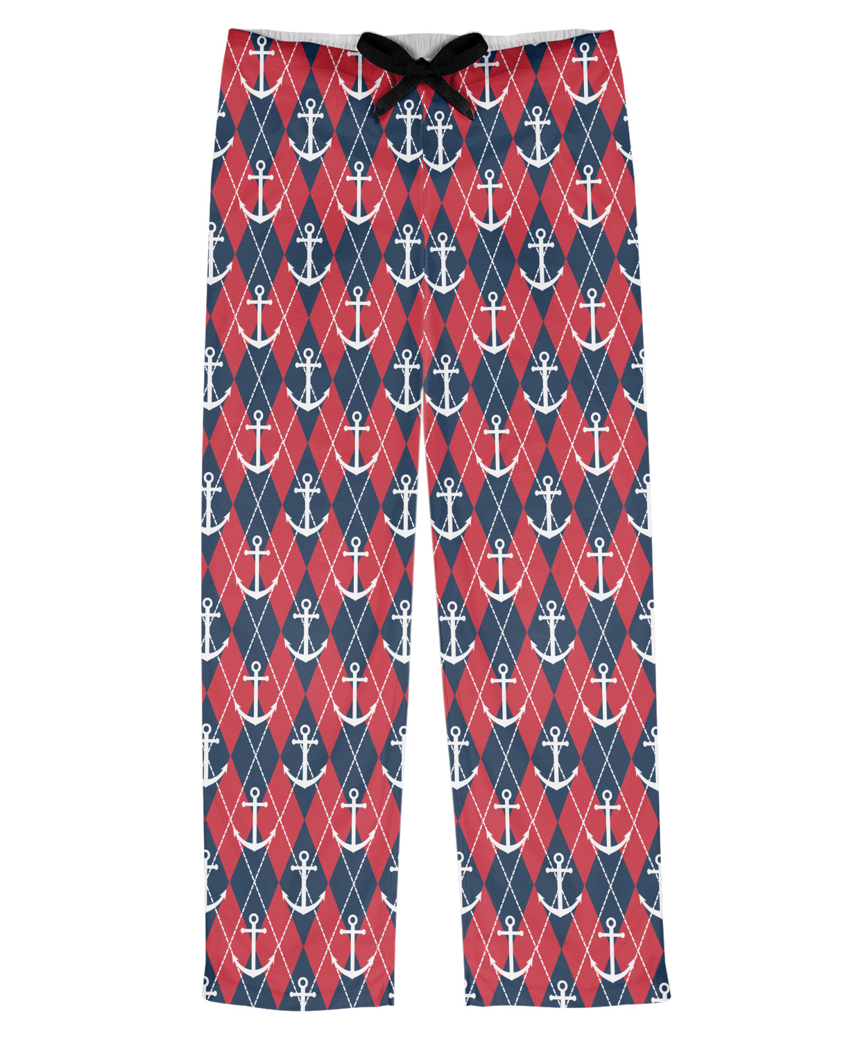 YouCustomizeIt Men's Custom Anchors & Argyle Pajama Pants