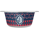 Anchors & Argyle Stainless Steel Dog Bowl - Large (Personalized)