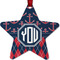 Anchors & Argyle Metal Star Ornament - Front