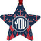 Anchors & Argyle Metal Star Ornament - Double Sided w/ Monogram