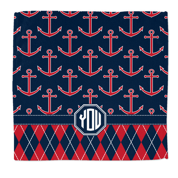 Custom Anchors & Argyle Microfiber Dish Rag (Personalized)