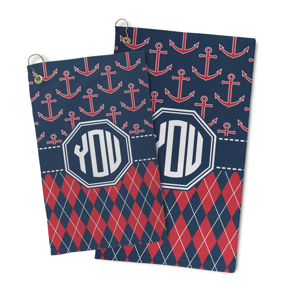 Anchors & Argyle Microfiber Golf Towel - PARENT/MAIN
