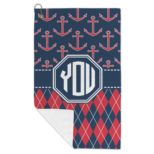 Anchors & Argyle Microfiber Golf Towels - FOLD