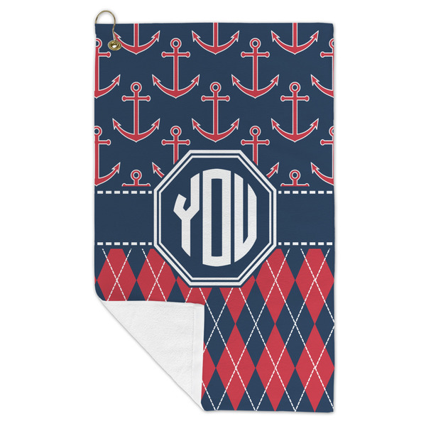 Anchors & Argyle Microfiber Golf Towels - FOLD