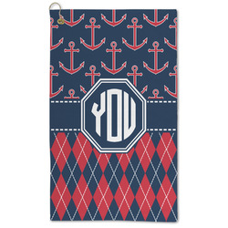 Anchors & Argyle Microfiber Golf Towel (Personalized)