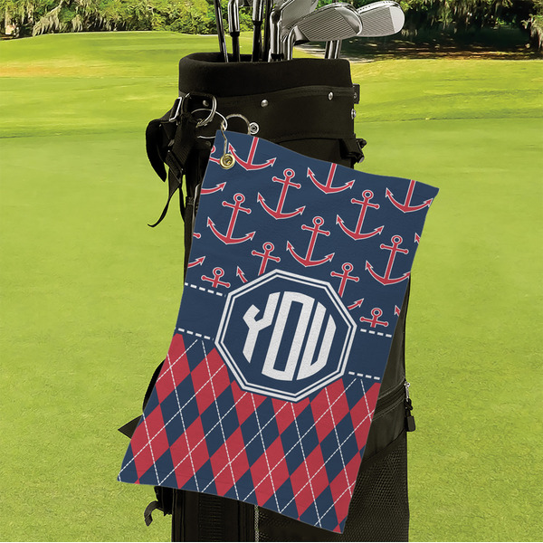 Anchors & Argyle Microfiber Golf Towels - Small - LIFESTYLE