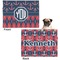 Anchors & Argyle Microfleece Dog Blanket - Regular - Front & Back
