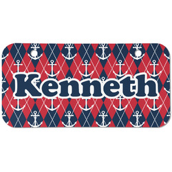 Anchors & Argyle Mini/Bicycle License Plate (2 Holes) (Personalized)