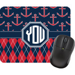 Anchors & Argyle Rectangular Mouse Pad (Personalized)