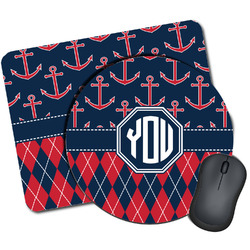 Anchors & Argyle Mouse Pad (Personalized)