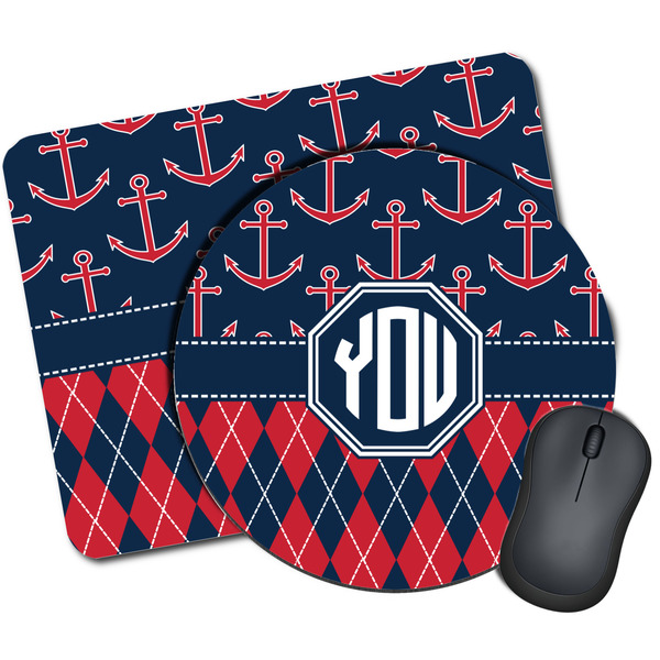 Custom Anchors & Argyle Mouse Pad (Personalized)