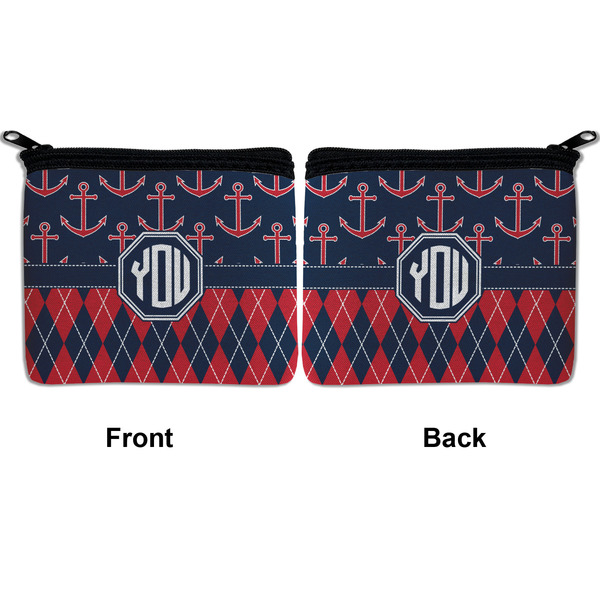 Anchors & Argyle Neoprene Coin Purse - Front & Back (APPROVAL)