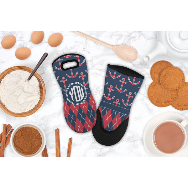 Anchors & Argyle Neoprene Oven Mitt - Lifestyle Image