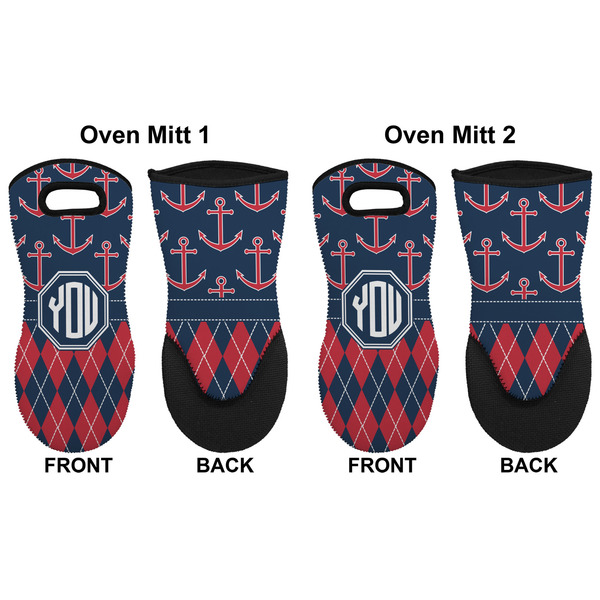 Anchors & Argyle Neoprene Oven Mitt - Set of 2 - Approval