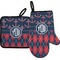 Anchors & Argyle Oven Mitt & Pot Holder Set w/ Monogram