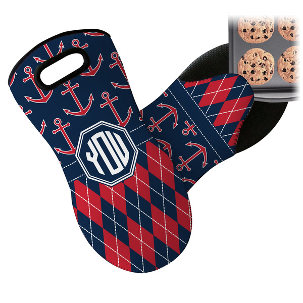 Anchors & Argyle Neoprene Oven Mitt