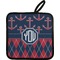 Anchors & Argyle Pot Holder w/ Monogram