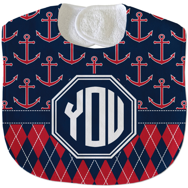 Anchors & Argyle New Baby Bib - Closed and Folded