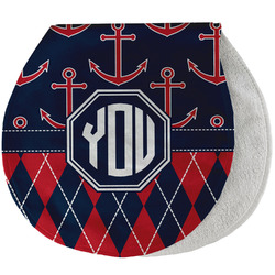 Anchors & Argyle Burp Pad - Velour w/ Monogram