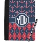 Anchors & Argyle Notebook Padfolio - Large w/ Monogram