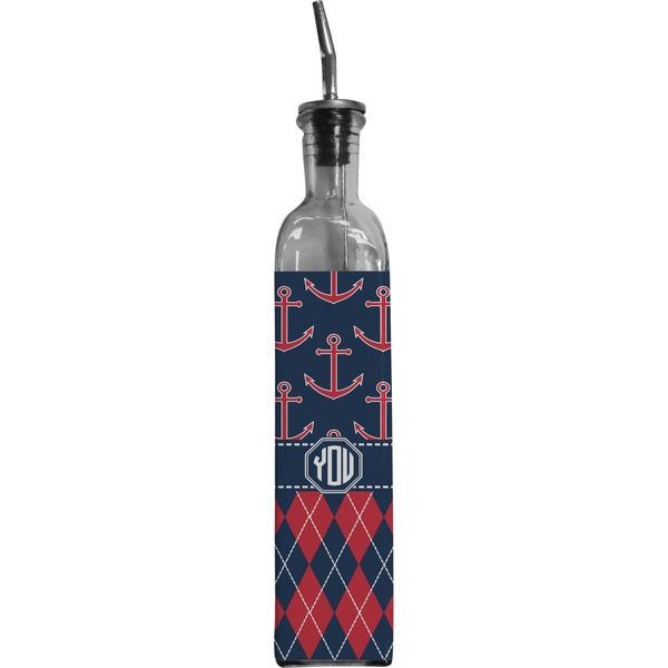 Custom Anchors & Argyle Oil Dispenser Bottle (Personalized)