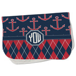 Anchors & Argyle Burp Cloth - Fleece w/ Monogram