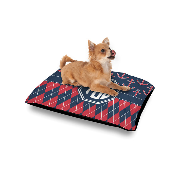 Anchors & Argyle Outdoor Dog Beds - Small - IN CONTEXT