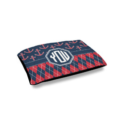 Anchors & Argyle Outdoor Dog Bed - Small (Personalized)