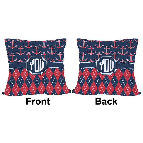 Anchors & Argyle Outdoor Pillow - 16x16