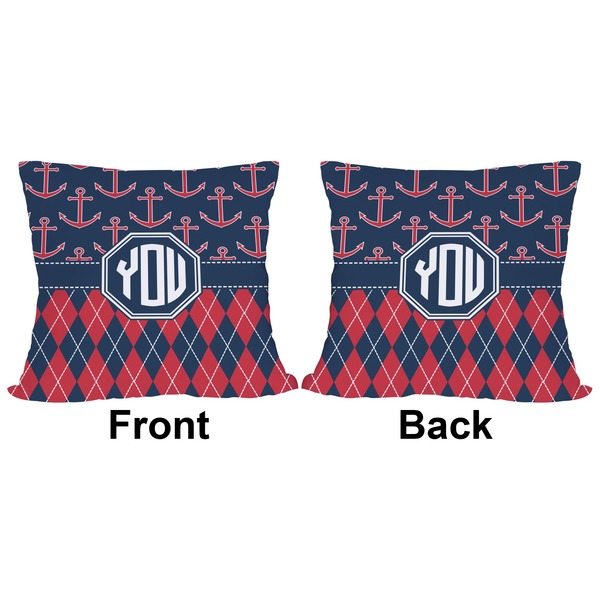 Anchors & Argyle Outdoor Pillow - 18x18