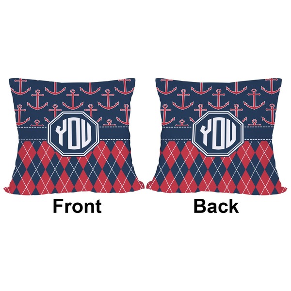 Anchors & Argyle Outdoor Pillow - 20x20