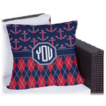 Anchors & Argyle Outdoor Pillow (Personalized)