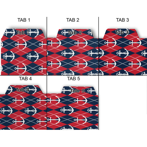 Anchors & Argyle Page Dividers - Set of 5 - Approval
