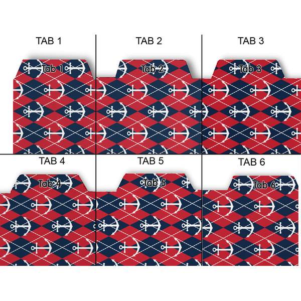 Anchors & Argyle Page Dividers - Set of 6 - Approval