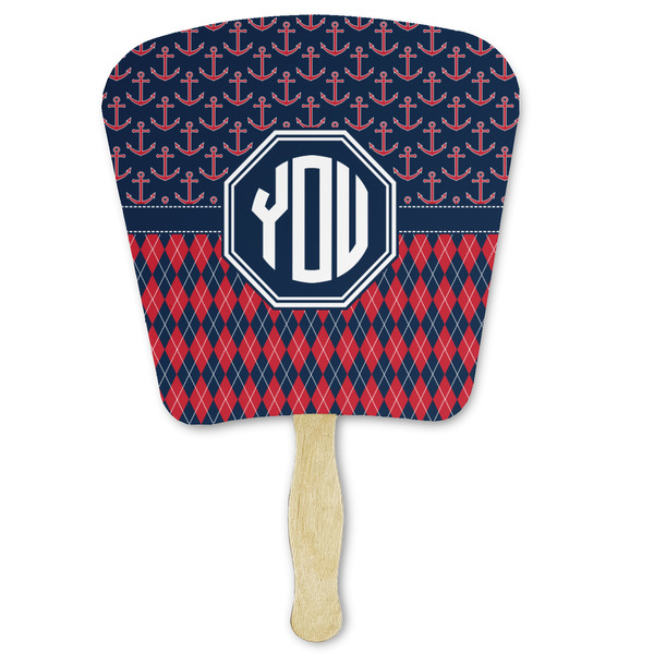Custom Anchors & Argyle Paper Fan (Personalized)