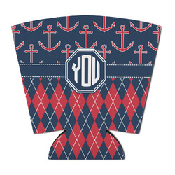 Anchors & Argyle Party Cup Sleeve - with Bottom (Personalized)
