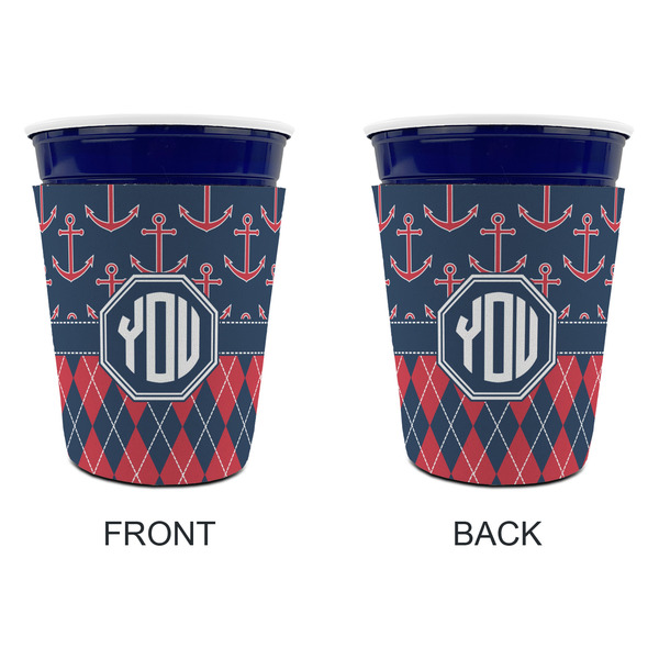 Anchors & Argyle Party Cup Sleeves - without bottom - Approval