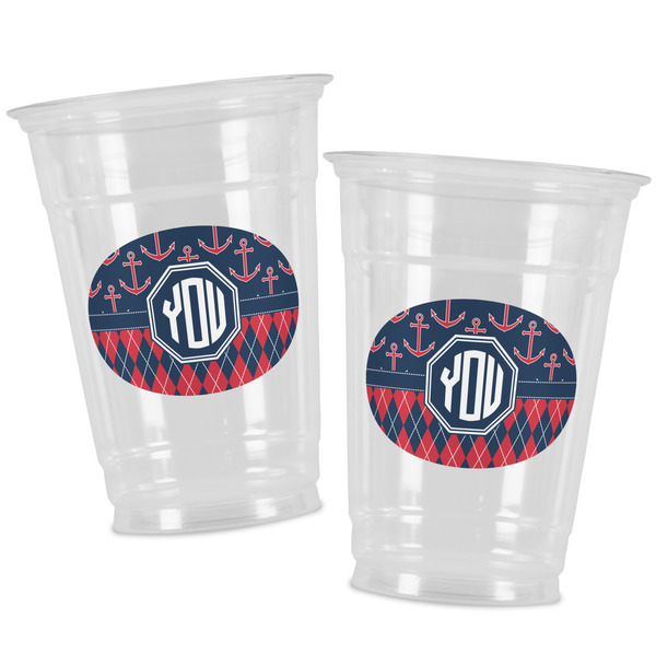 Anchors & Argyle Party Cups - 16oz - Alt View