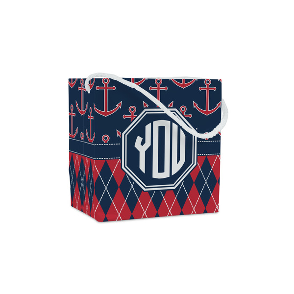 Custom Anchors & Argyle Party Favor Gift Bags (Personalized)