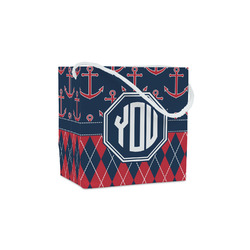 Anchors & Argyle Party Favor Gift Bags - Matte (Personalized)