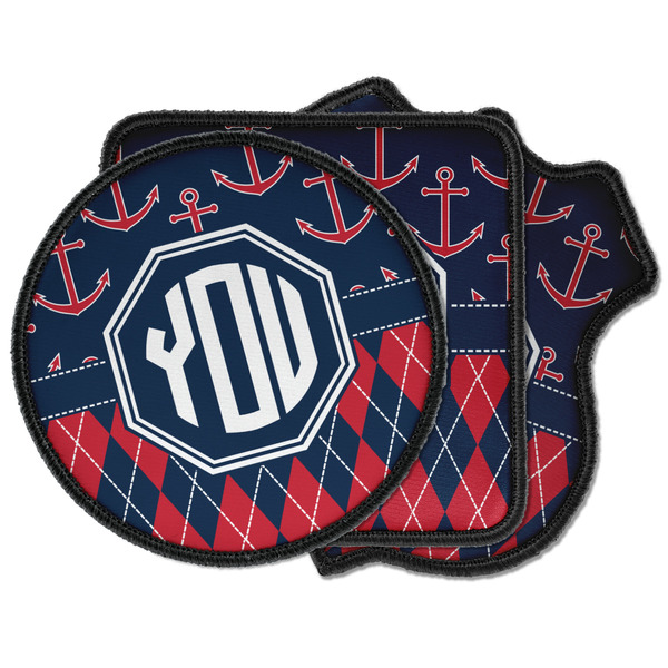 Custom Anchors & Argyle Iron on Patches (Personalized)