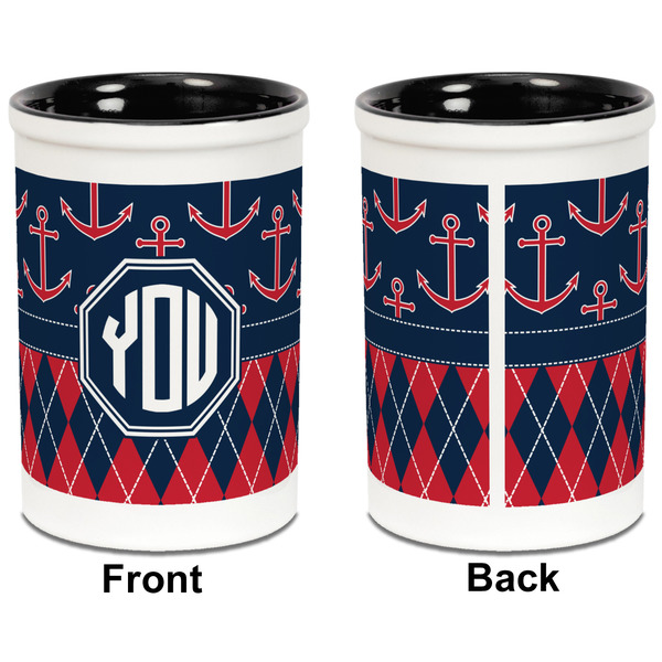 Anchors & Argyle Pencil Holder - Black - approval