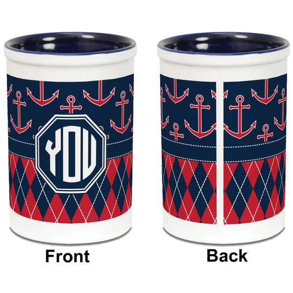 Anchors & Argyle Pencil Holder - Blue - approval