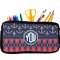 Anchors & Argyle Neoprene Pencil Case - Small w/ Monogram
